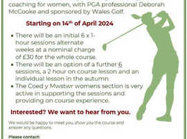 New 2 Golf for women - 2 places left!
