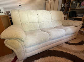 3 seater cream sofa