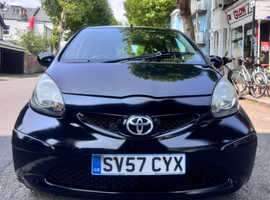 Toyota Aygo, 2007 (57) Black Hatchback, Manual Petrol, 55,000 miles