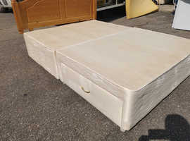 very good quality double divan base with drawers and headboard