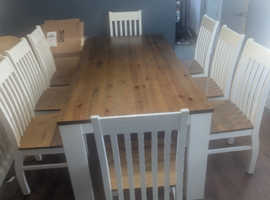 7 ft dining table and chairs