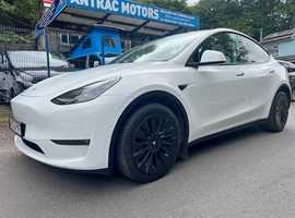 Tesla Model Y, 2022 (22) White Hatchback, Automatic Electric, 52,000 miles
