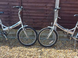 Two Raleigh eclipse folding Bikes Shimano 6 speed gear bike