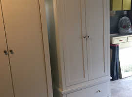 Used two white wardrobes in good condition - can be sold separately