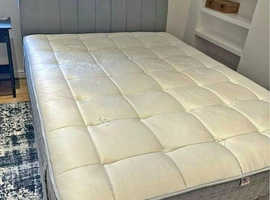 Double size bed frame with mattress with headboard For Sale Near Me