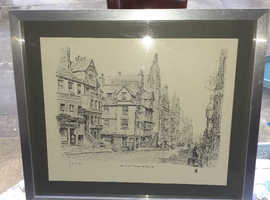 Black and white drawing of John Knox house