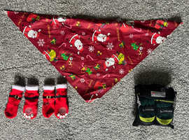 3 Peaks All Terraine Boots / Shoes (XS - S Size), Christmas Bandana, Pets At Home - Christmas Socks (XS-S Size)