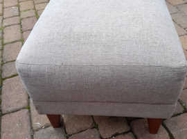 Grey Dralon Covered Comfy Stool / Poufee