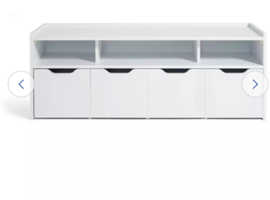 New Habitat Compton 3 Shelf Shoe Bench - White for £70**