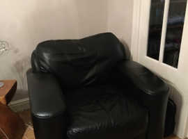 Free leather 3 seater sofa and chair