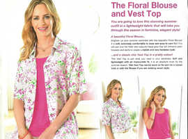 NEW Gabriella Vicenza Floral Blouse & Vest Top size 16/18