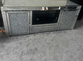 Glass Table Stand with storage