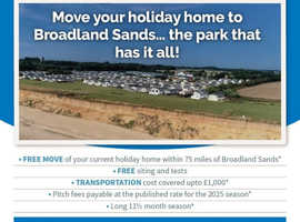 BRING YOUR CARAVAN TO BROADLANDS SANDS IN 2025 FOR FREE!!!