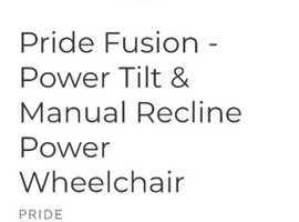 Pride fusion power chair 2018 model