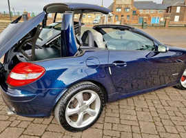 Mercedes Slk, 2007 (07) Blue Convertible, pressurised number plate ,Automatic Petrol, 59,200 miles