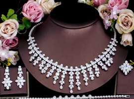 Bridal Wedding Jewelry Necklace Earrings Sets
