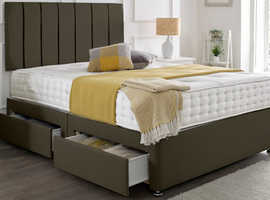 Brand New Divan Base Storage Bed With Mattress Available