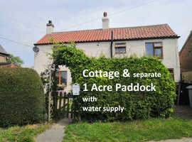 Detached 2 Bed Cottage & separate1 1 Acre village Paddock with water supply in Gayton le Marsh for sale