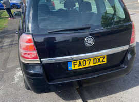 Vauxhall Zafira, 2007 (07) Black MPV, Manual Petrol, 146,000 miles