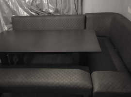 American style dining table grey