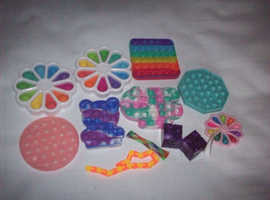 Job lot Fidgets Poppers Snake teddy, Autism Play toys used