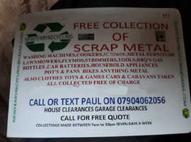 Free collection of scrap metal