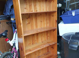 Pine bookcase, shelves