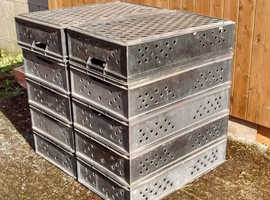 PLASTIC CRATES. 760mm x 460mm x 180mm. SOAKAWAY CRATE OPTION.