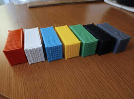 OO / HO '20ft' shipping containers 1:76 Scale for Model Railway pack of 3