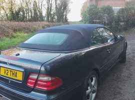 Mercedes Clk, 2000 (V) blue convertible, Manual Petrol, 121,850 miles/  A CLASSIC CAR
