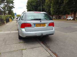 Saab 9-5, 2008 (08) Silver Estate, Semi auto Petrol, 192,000 miles