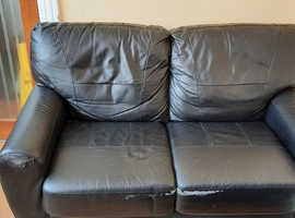 2 REAL LEATHER SOFA'S FOR FREE