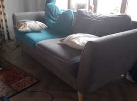 3 seater sofa and matching footstool