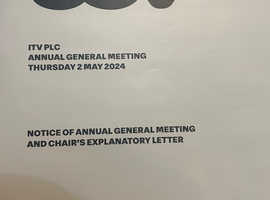 ITV Annual General Meeting(AGM) Free Opportunity To Attend