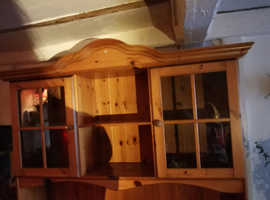 Dresser top, with cupboards, shelves.