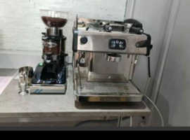 Coffee machine and grinder