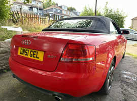 Audi A4, 2006 (06) Red Convertible, Cvt Petrol, 74,342 miles
