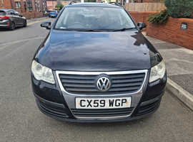 Volkswagen Passat, 2009 (59) Black Estate, Manual Diesel, 152,325 miles