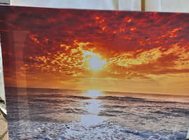 Large Beautiful Sunset Canvas Wall Art