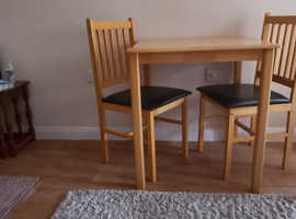 Pine table and chairs