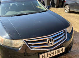 Honda Accord, 2009 (59) Black Saloon, Automatic Diesel, 121,000 miles