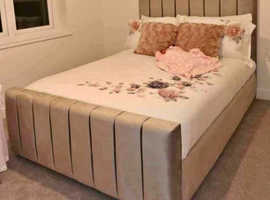 Brand new king size bed with mattress available for sale