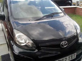 Toyota Aygo, 2012 (62) Black Hatchback, Manual Petrol, 39,680 miles
