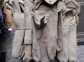 British Army WW2 Canvas Pouches Dated