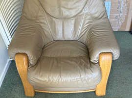 Leather g plan arm chair