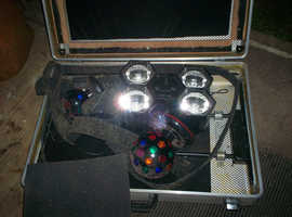 disco lights in aluminium case