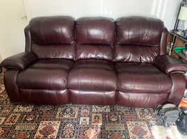 3 seater leather sofa