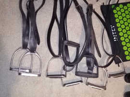 4 sets leathers and irons