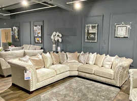 Brand New 5 Seater Corner Sofa in Cream Color.