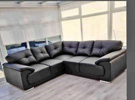 Brand New large Corner L Shape 5 Seater Kansa Sofa Pu Leather For Sale
